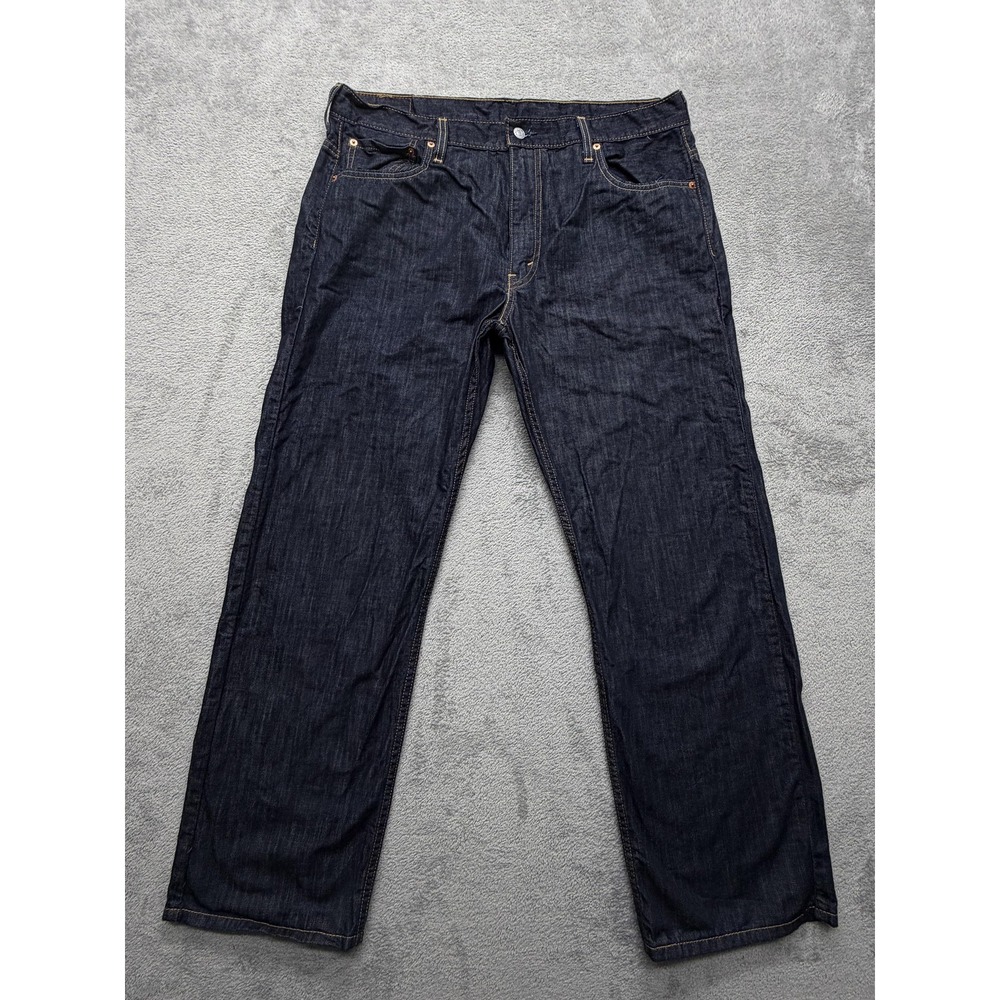 Levis 569‎ Jeans Mens Measured 37x30 Dark Wash Blue Loose Straight Leg Relaxed
